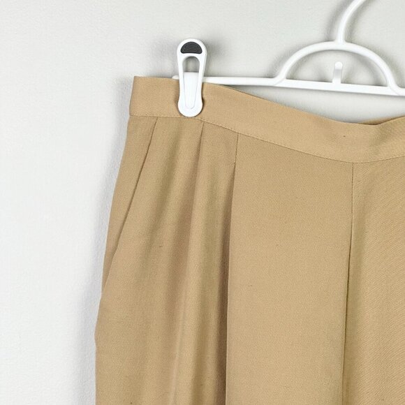 Vintage Marks & Spencer High Rise Pleated Wool Blend Pants Camel - Picture 3 of 10